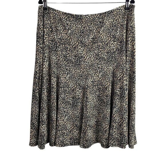 💎East 5th Leopard Animal Print Pleated Full Midi Skirt - Picture 5 of 6